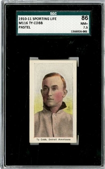 1910-11 M116 Sporting Life Ty Cobb, "300 Subjects" Back - SGC 86+ NM+ 7.5 "1 of 2!"